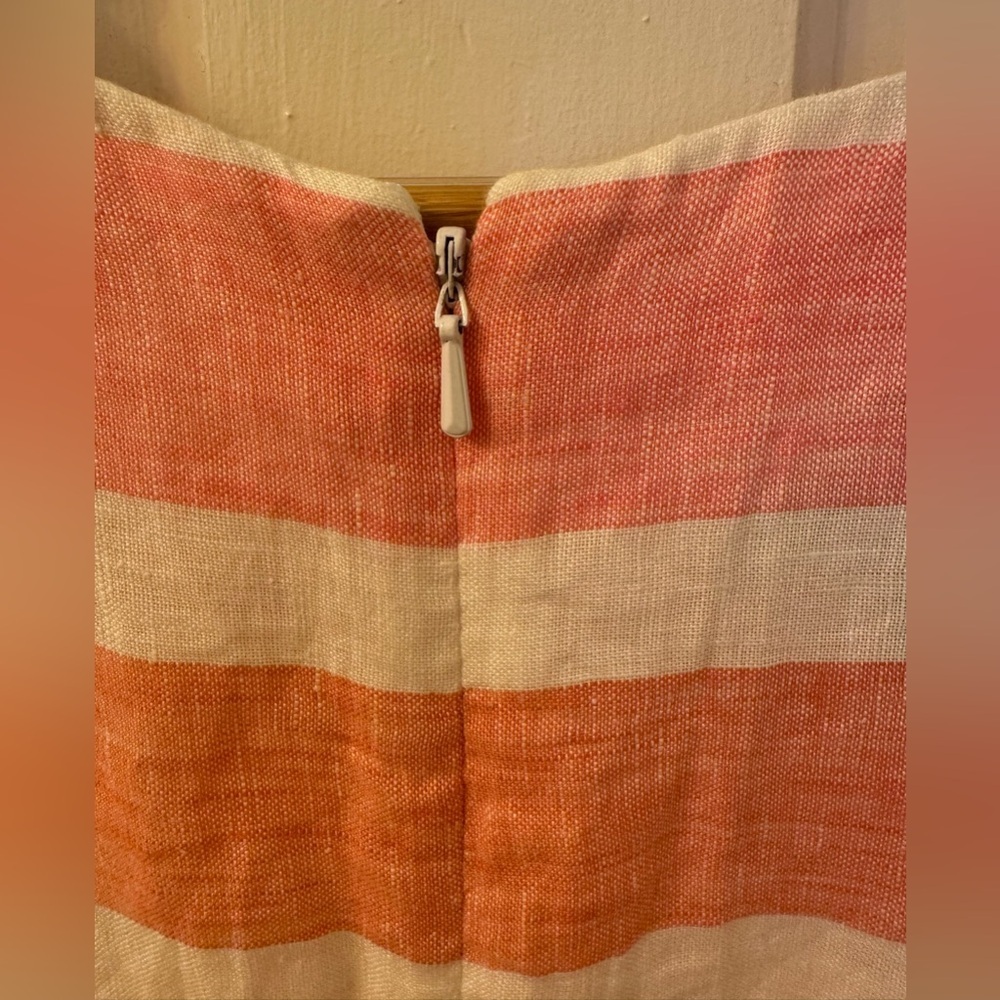 Like new! Island Company Pink and White Linen Shift Dress, sz M - Picture 7 of 8